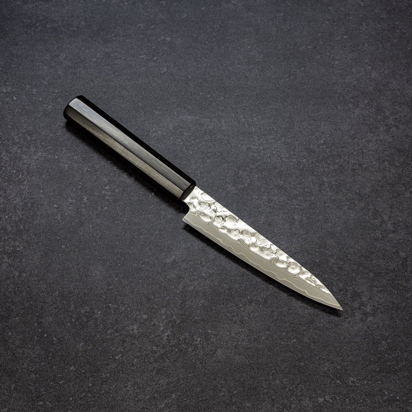 Polished Cherry Blossoms Hammered Finish 67lays Damascus Petty 135mm