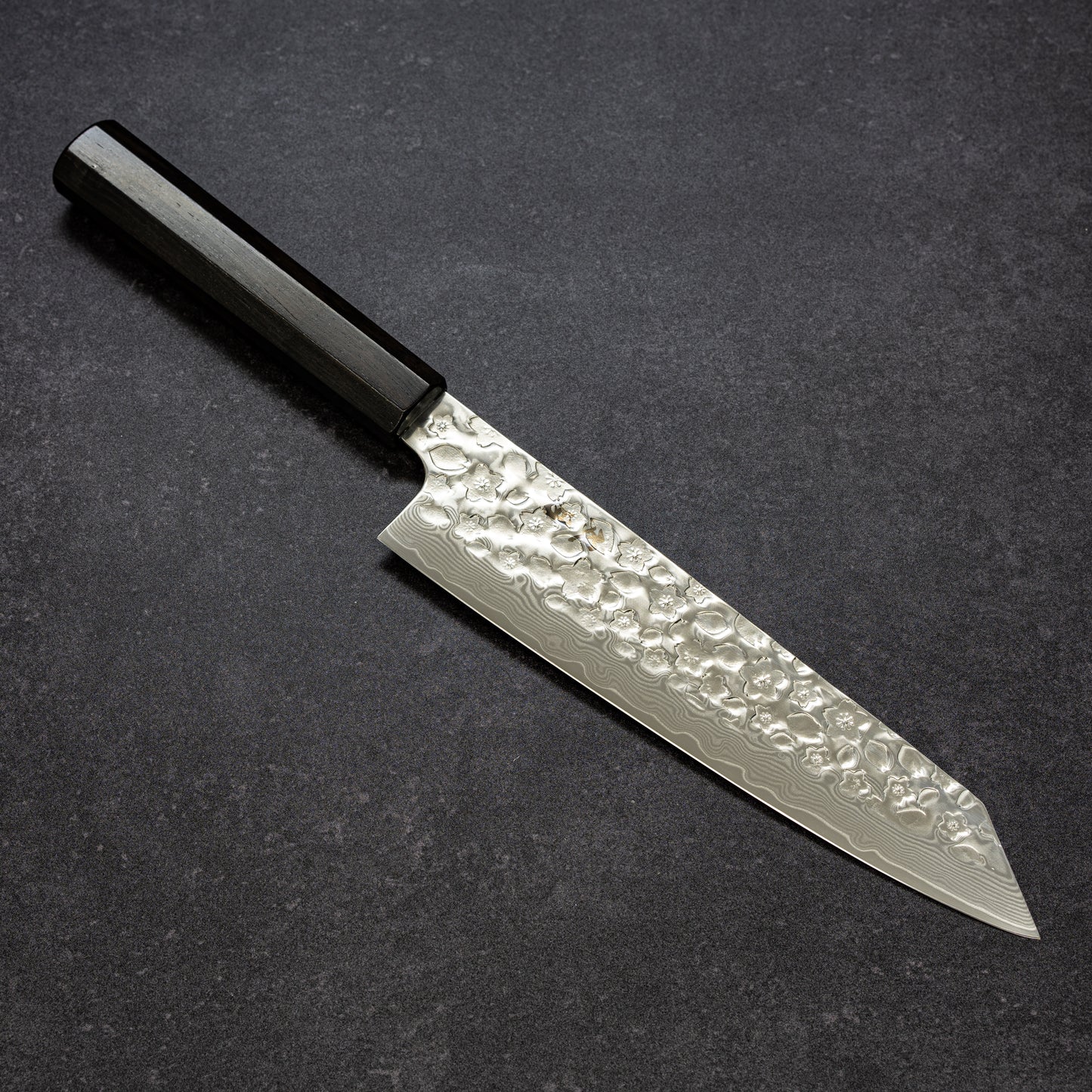 Polished Cherry Blossoms Hammered Finish 67lays Damascus Bunka 210mm