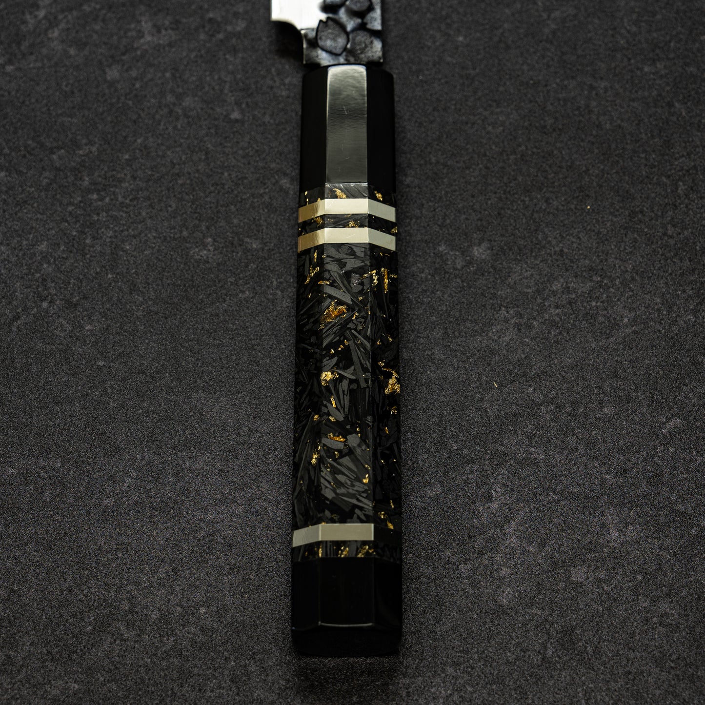 Black Cherry Blossoms Hammered Finish 67lays Damascus 7 Knives Set
