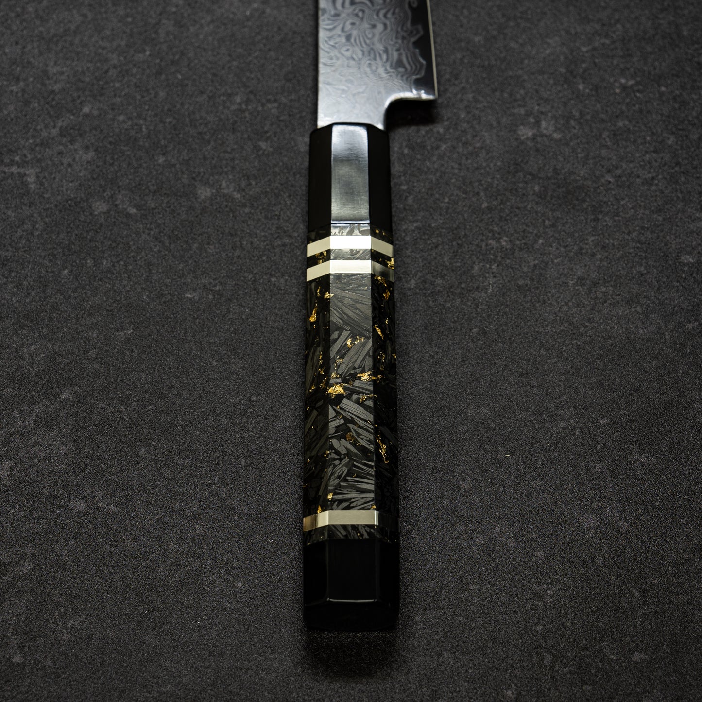 Black Coated 67lays Damascus Paring 90mm