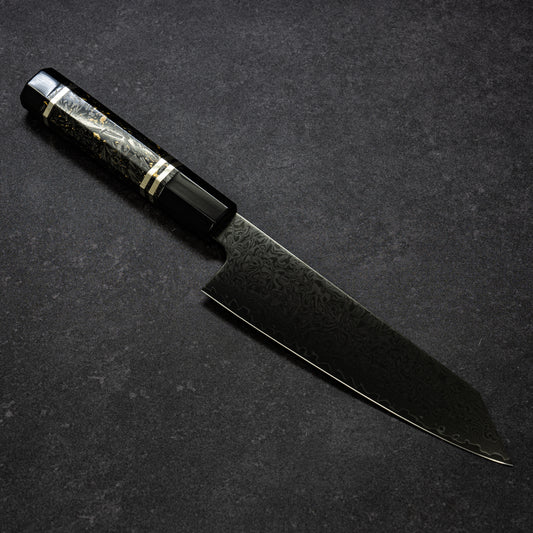 Black Coated 67lays Damascus Bunka 180mm