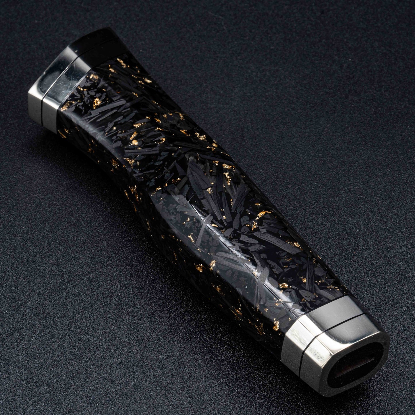 Black Cherry Blossoms Hammered Finish 67lays Damascus Bunka 210mm Gold Carbon fiber Handle