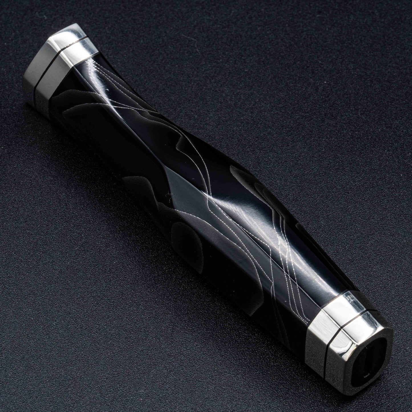 Black Cherry Blossoms Hammered Finish 67lays Damascus Bunka 210mm Onxy Handle
