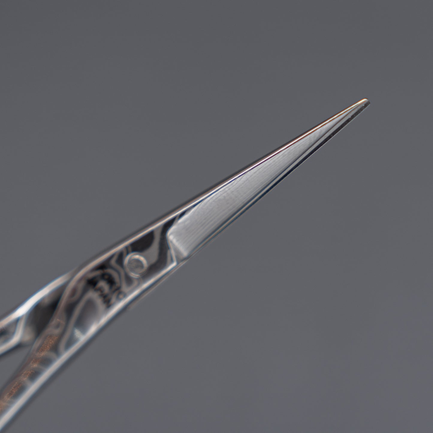 ダマスカス小鋏 直刃 / 先細