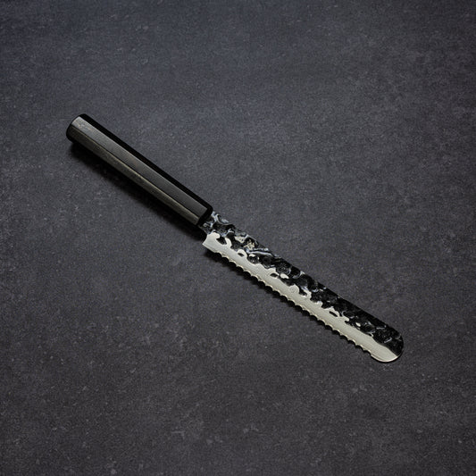 Black Cherry Blossoms Hammered Finish 67lays Damascus Mini-Bread Knife 150mm