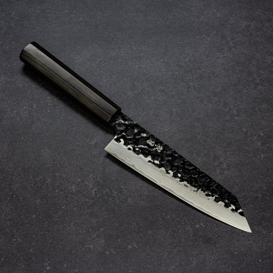 Black Cherry Blossoms Hammered Finish 67lays Damascus Bunka 180mm