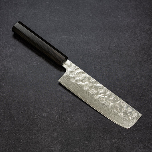 Fireworks & Goldfish Hammered Finish 67lays Damascus Nakiri 170mm