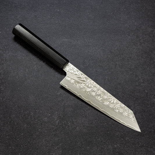 Polished Maple Stream Hammered Finish 67lays Damascus Bunka 180mm