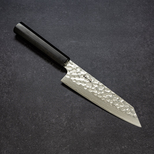 Polished Cherry Blossoms Hammered Finish 67lays Damascus Bunka 180mm