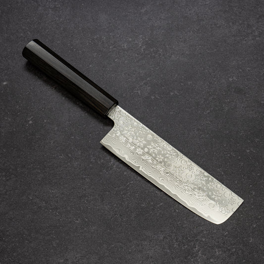 Snowflake Hammered Finish 67lays Damascus Nakiri 170mm
