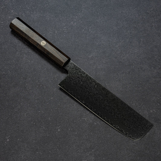 ブラックコーティング 67層ダマスカス 菜切 170mm 