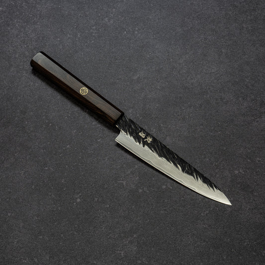 黒打 スクラッチ鎚目 67層ダマスカス ペティ 135mm