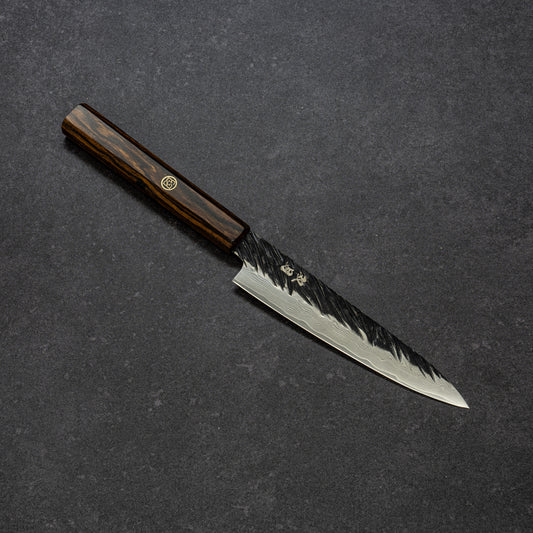 黒打 スクラッチ鎚目 67層ダマスカス ペティ 135mm