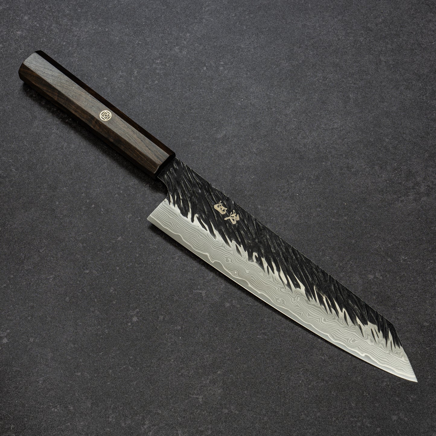 黒打 スクラッチ鎚目 67層ダマスカス 文化 210mm