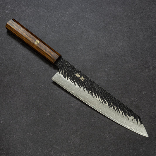 黒打 スクラッチ鎚目 67層ダマスカス 文化 210mm