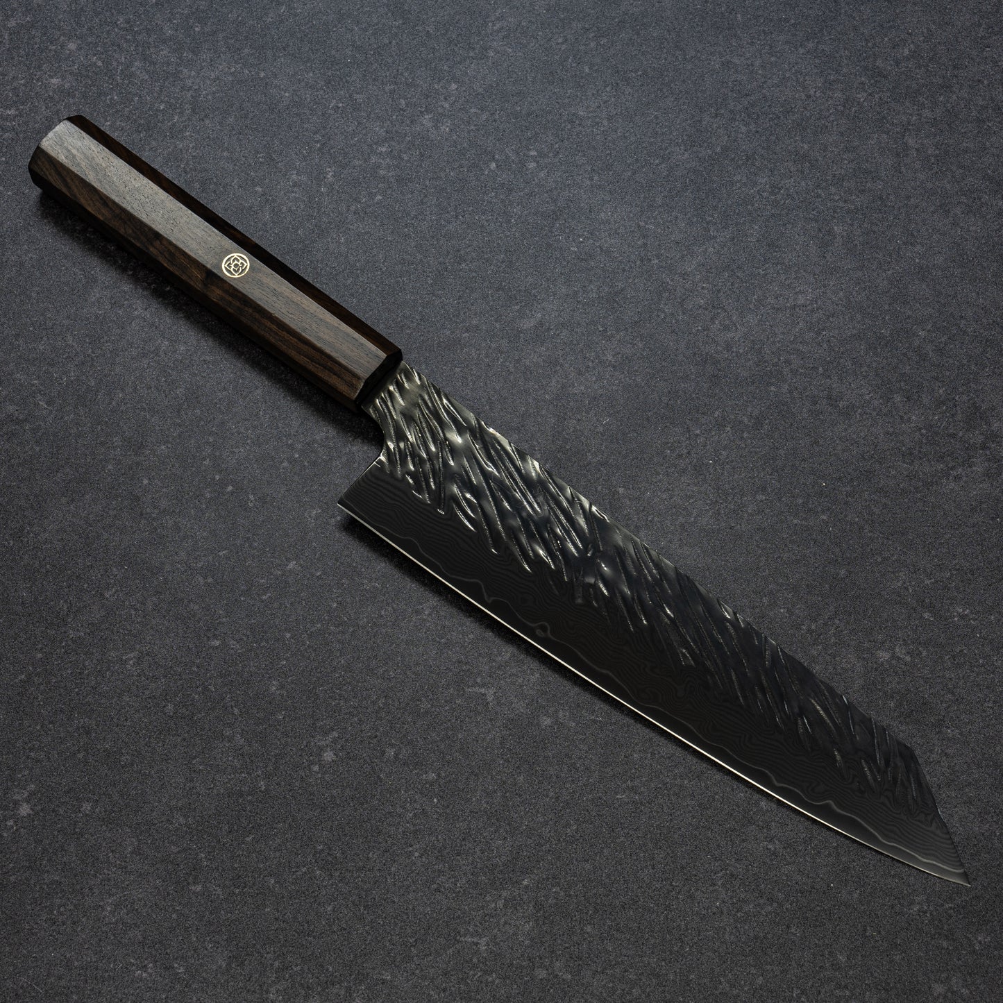 ブラックコーティング スクラッチ鎚目 67層ダマスカス 文化 210mm