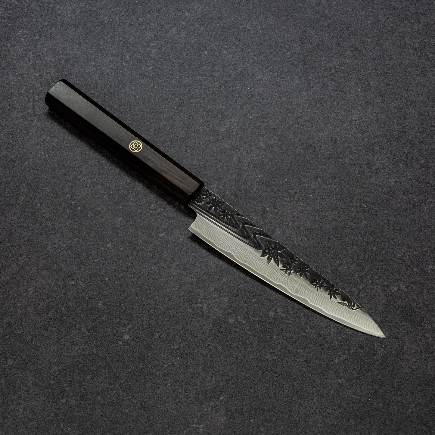 黒打 楓流水鎚目 67層ダマスカス ペティ 135mm