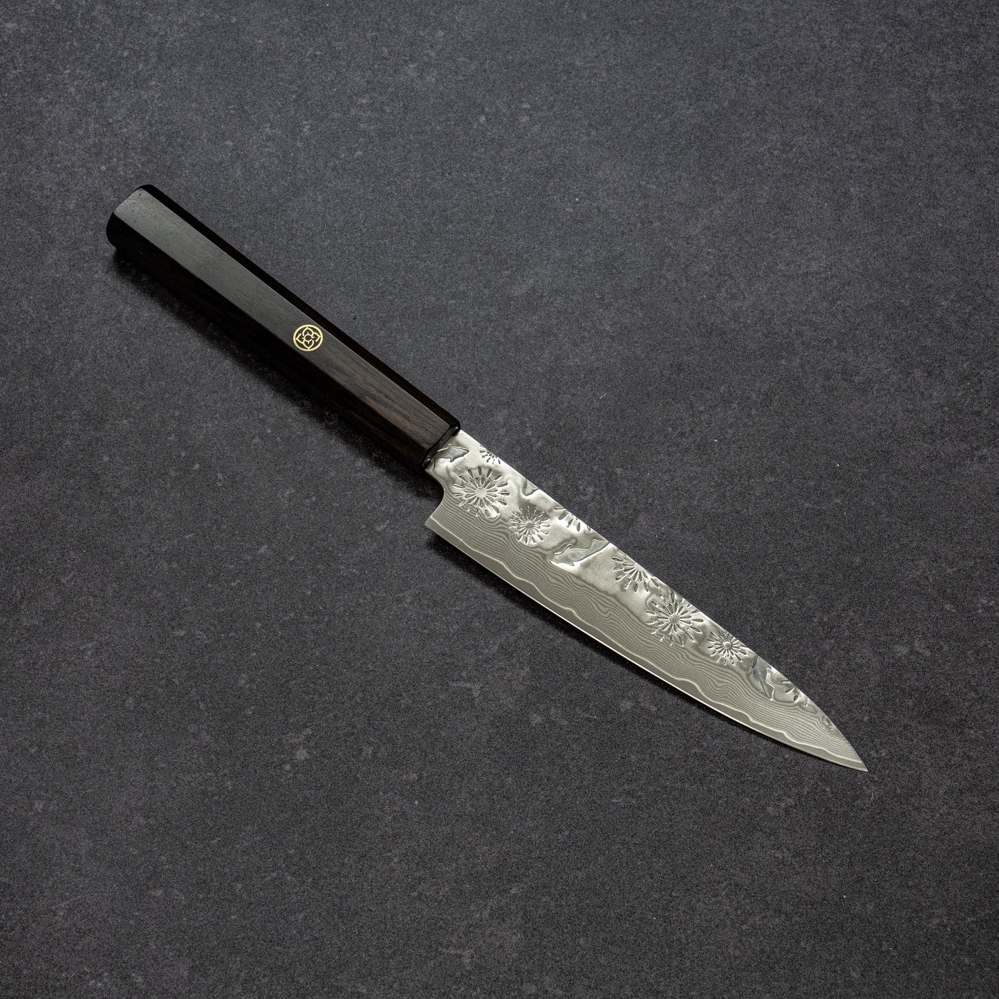 花火＆金魚鎚目 67層ダマスカス ペティ 135mm