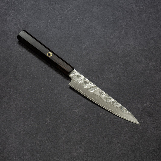 花火＆金魚鎚目 67層ダマスカス ペティ 135mm