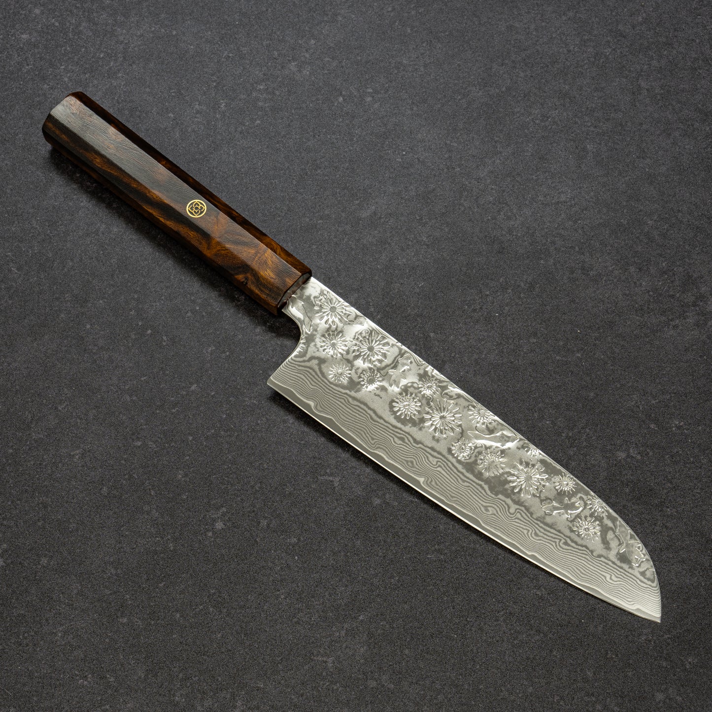 花火＆金魚鎚目 67層ダマスカス 三徳 180mm