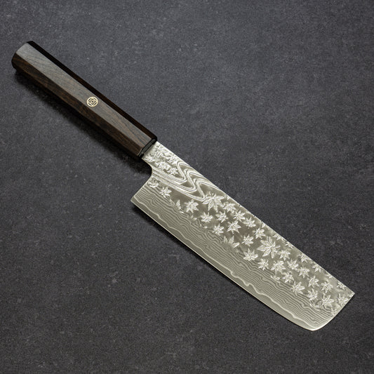 磨 楓流水鎚目 67層ダマスカス 菜切 170mm