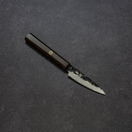 Black Cherry Blossoms Hammered Finish 67lays Damascus Petty 90mm