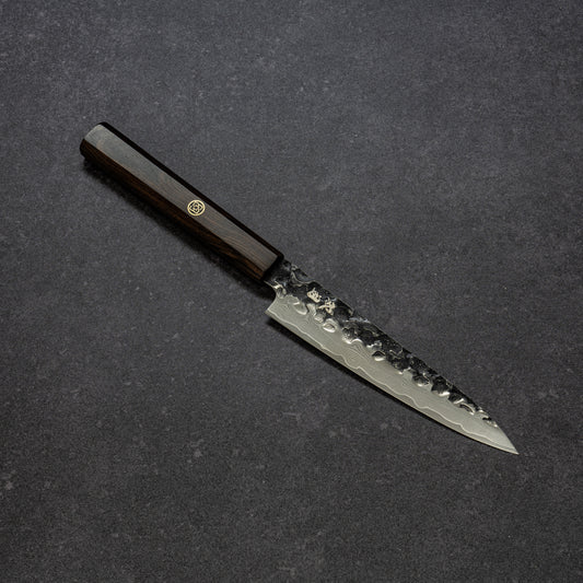 Black Cherry Blossoms Hammered Finish 67lays Damascus Petty 135mm