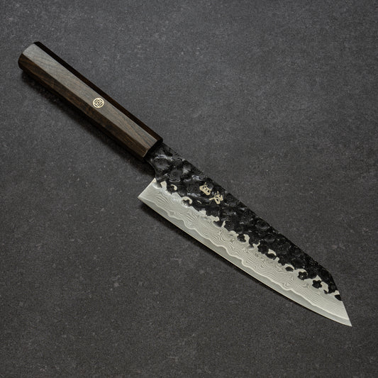 Black Cherry Blossoms Hammered Finish 67lays Damascus Bunka 180mm