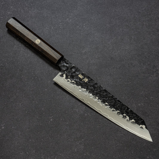 Black Cherry Blossoms Hammered Finish 67lays Damascus Bunka 210mm