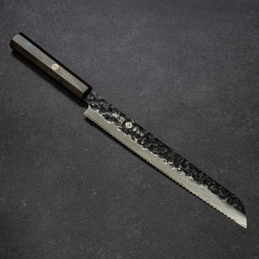 黒打 桜鎚目 67層ダマスカス パン切 250mm