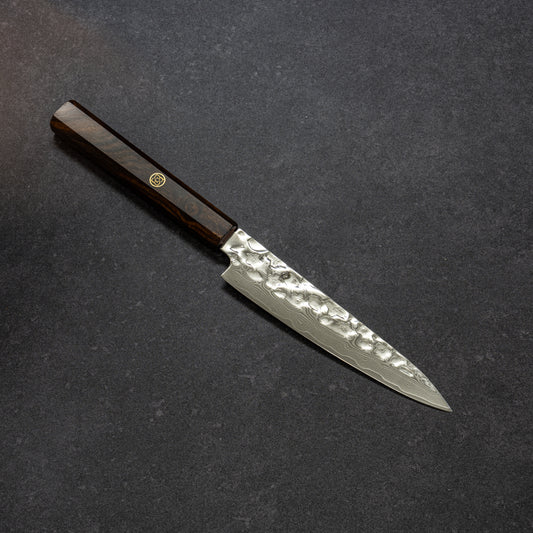 Polished Cherry Blossoms Hammered Finish 67lays Damascus Petty 135mm
