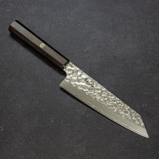 Polished Cherry Blossoms Hammered Finish 67lays Damascus Bunka 180mm