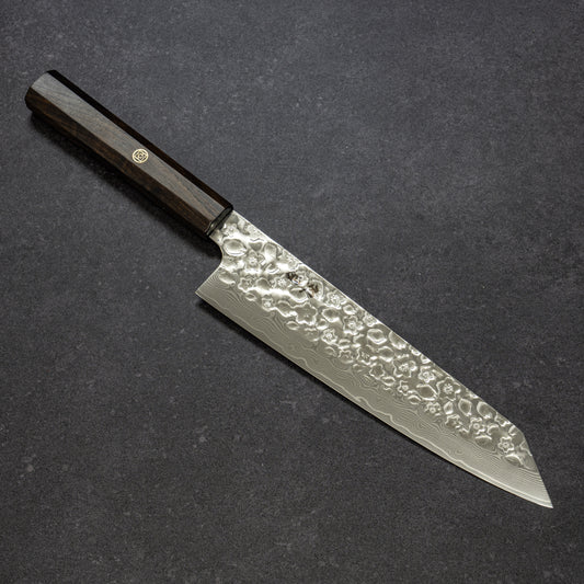 Polished Cherry Blossoms Hammered Finish 67lays Damascus Bunka 210mm