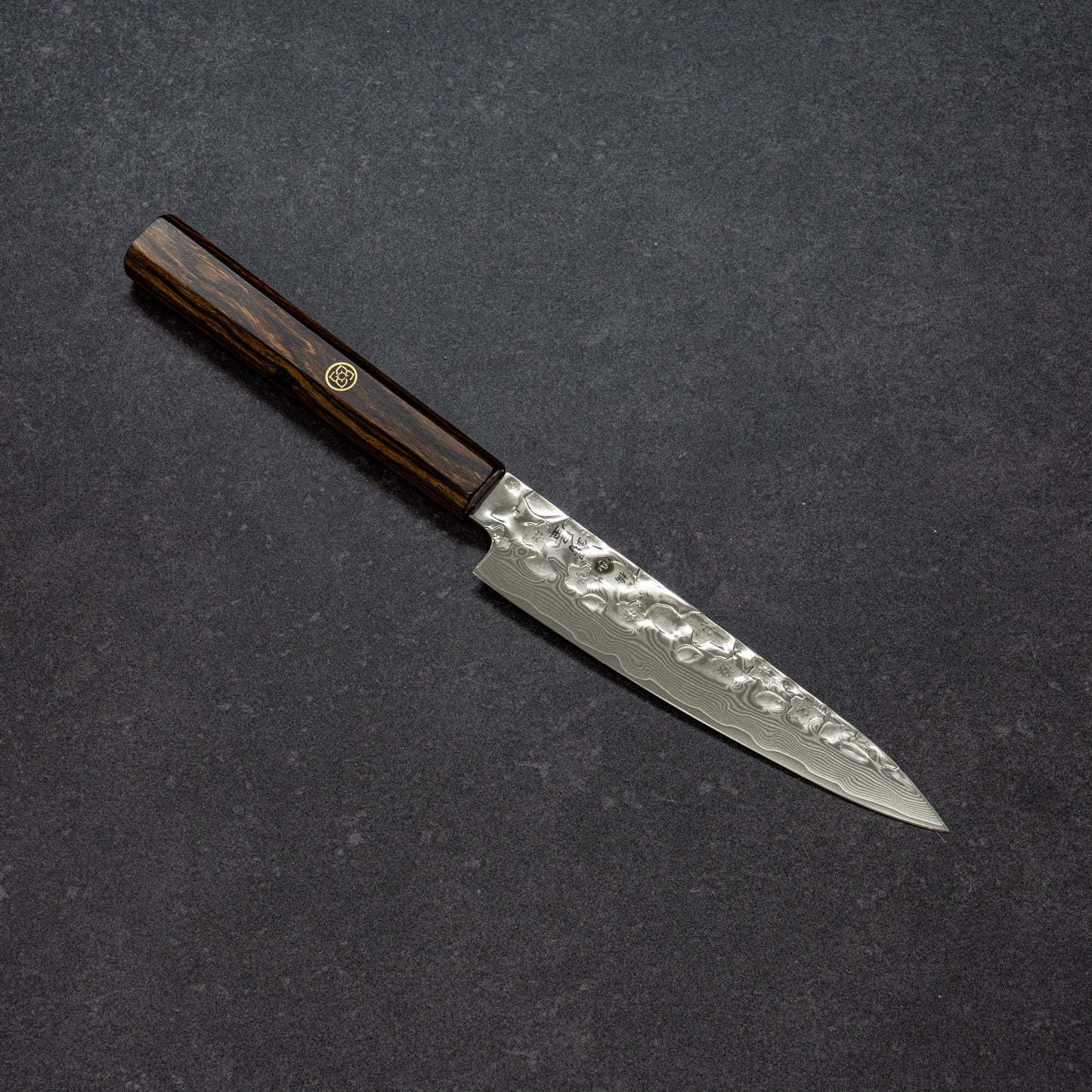 Polished Cherry Blossoms Hammered Finish 67lays Damascus Petty 135mm