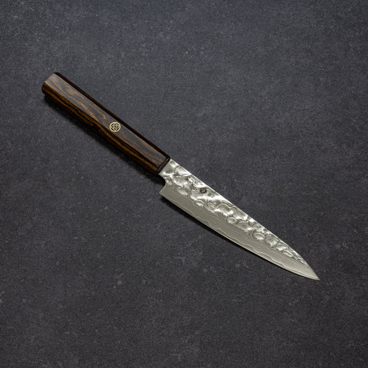 Polished Cherry Blossoms Hammered Finish 67lays Damascus Petty 135mm