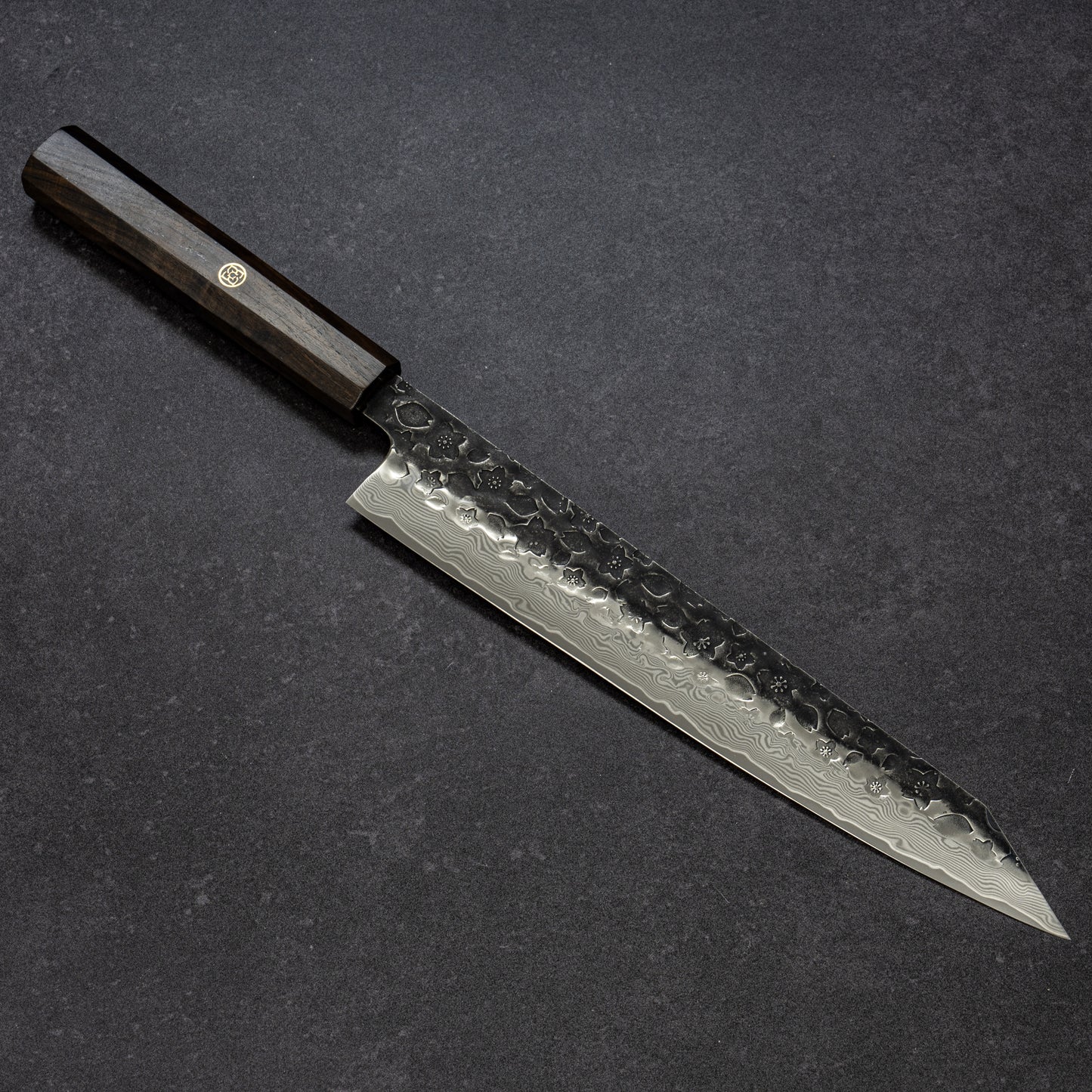 受注生産 | 黒打 桜鎚目 67層ダマスカス 筋引 240mm 