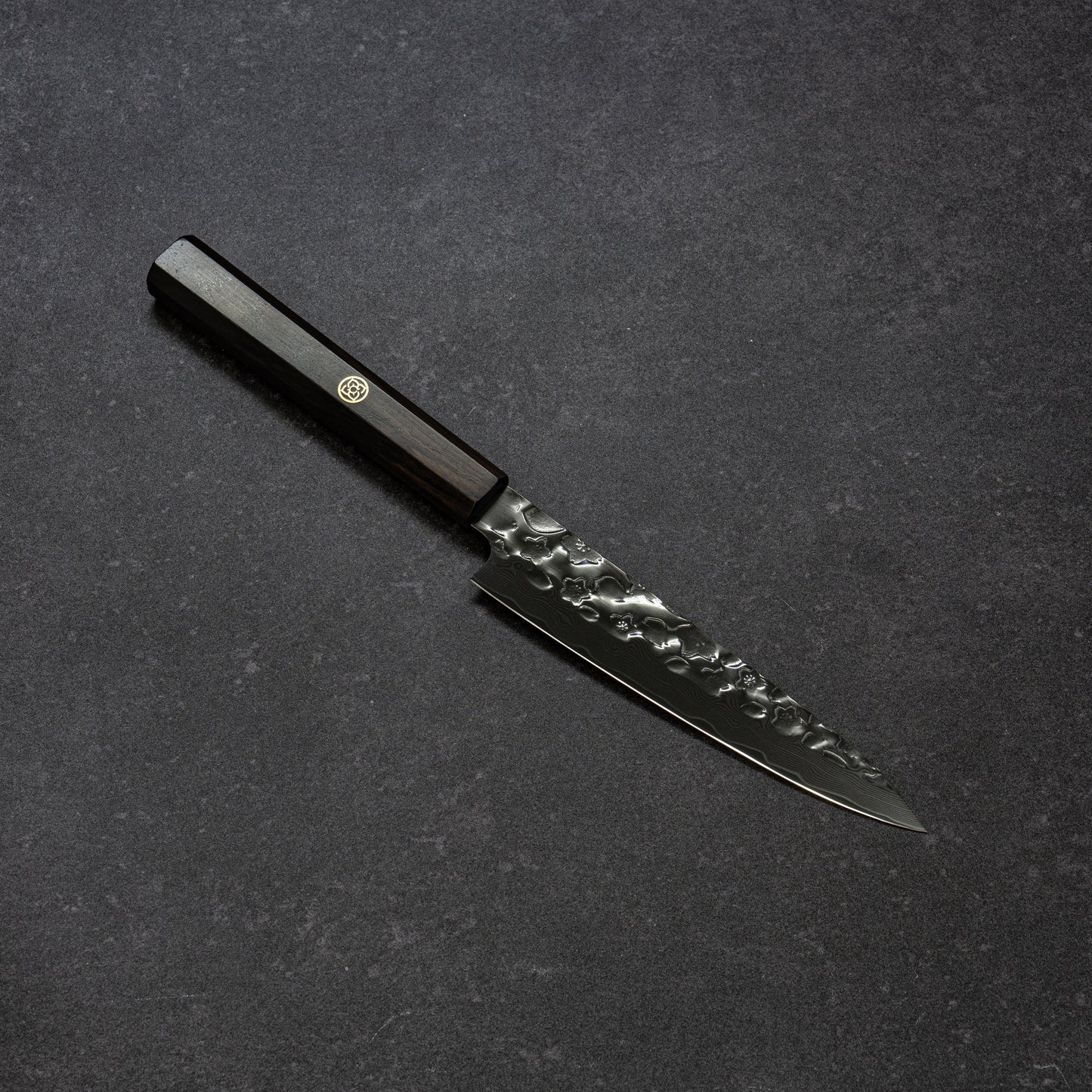 Night Cherry Blossoms Hammered Finish 67lays Damascus Petty 135mm