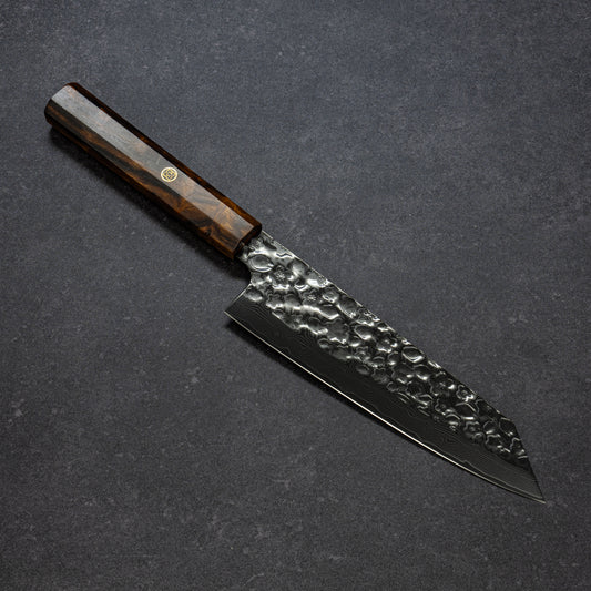 Night Cherry Blossoms Hammered Finish 67lays Damascus Bunka 180mm
