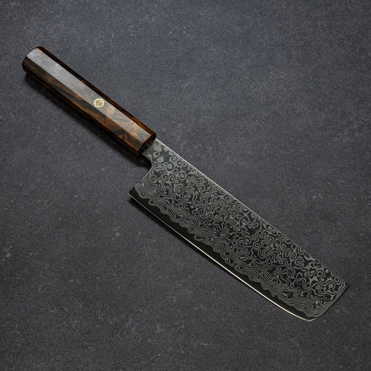 DLC ZDP189 49lays Nickel Damascus Nakiri 180mm