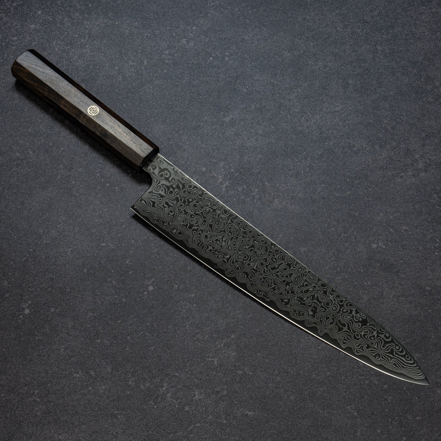 DLC Coated ZDP189 49lays Nickel Damascus Gyuto 240mm
