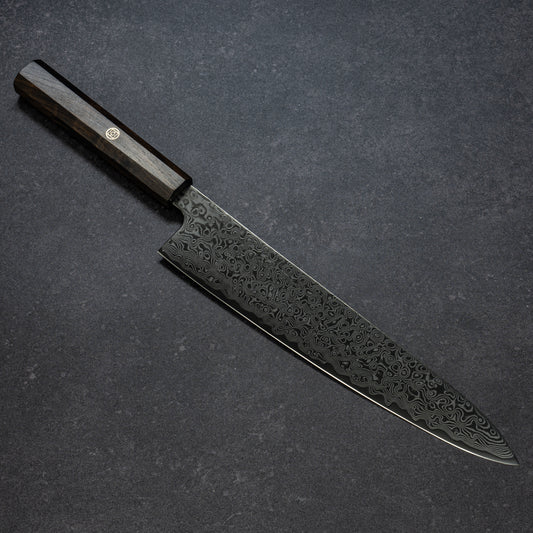 DLC Coated ZDP189 49lays Nickel Damascus Gyuto 240mm