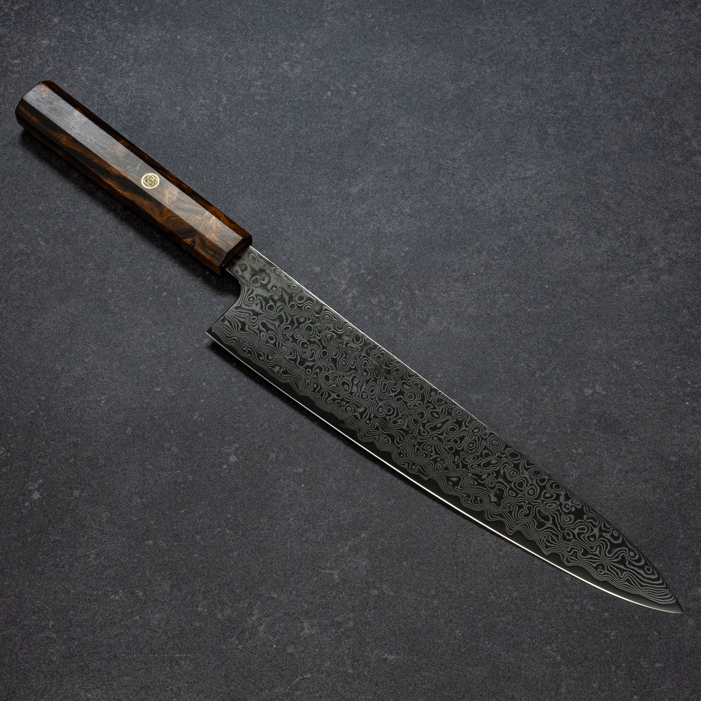 DLC Coated ZDP189 49lays Nickel Damascus Gyuto 240mm