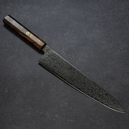 DLC Coated ZDP189 49lays Nickel Damascus Gyuto 240mm