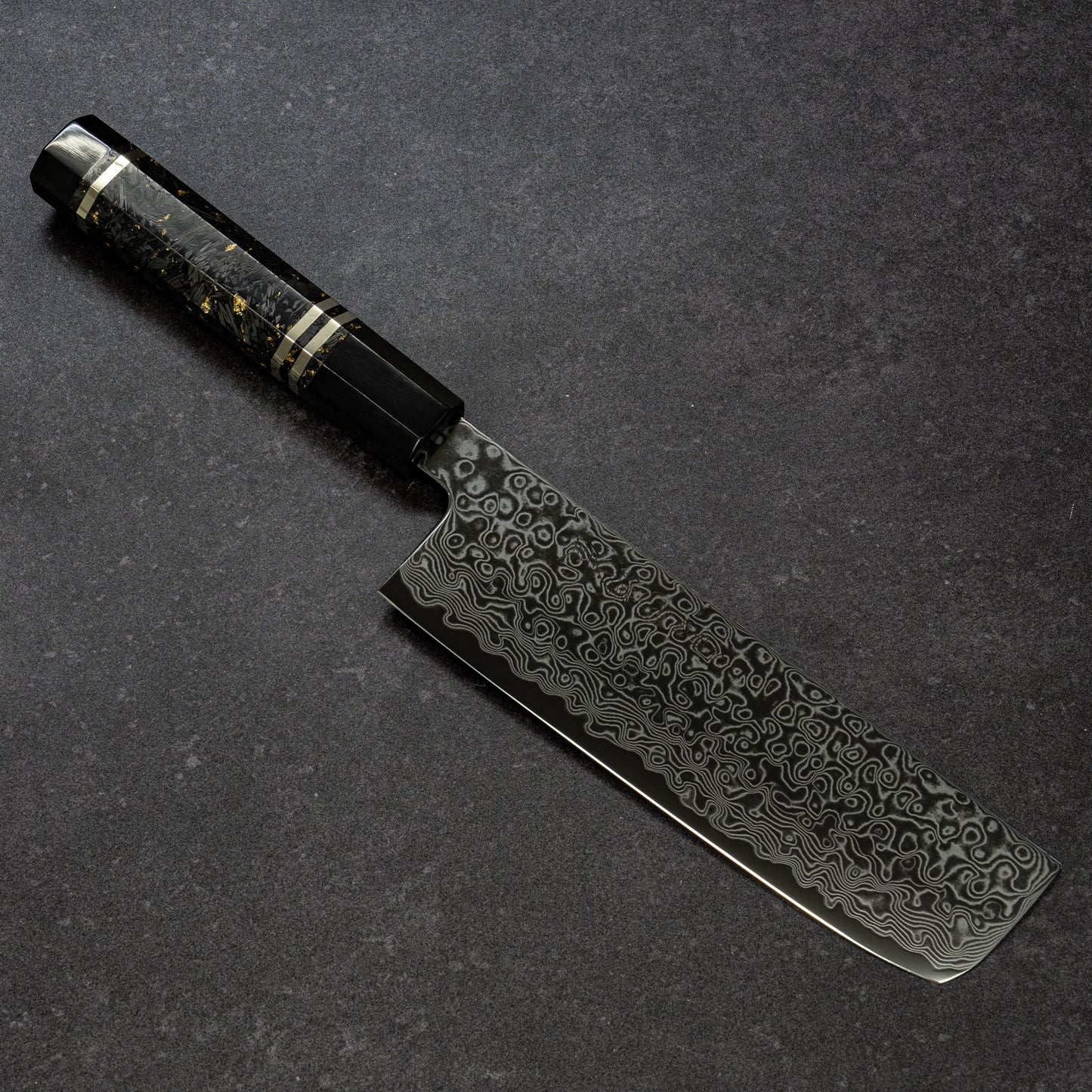 DLC ZDP189 49lays Nickel Damascus Nakiri 180mm