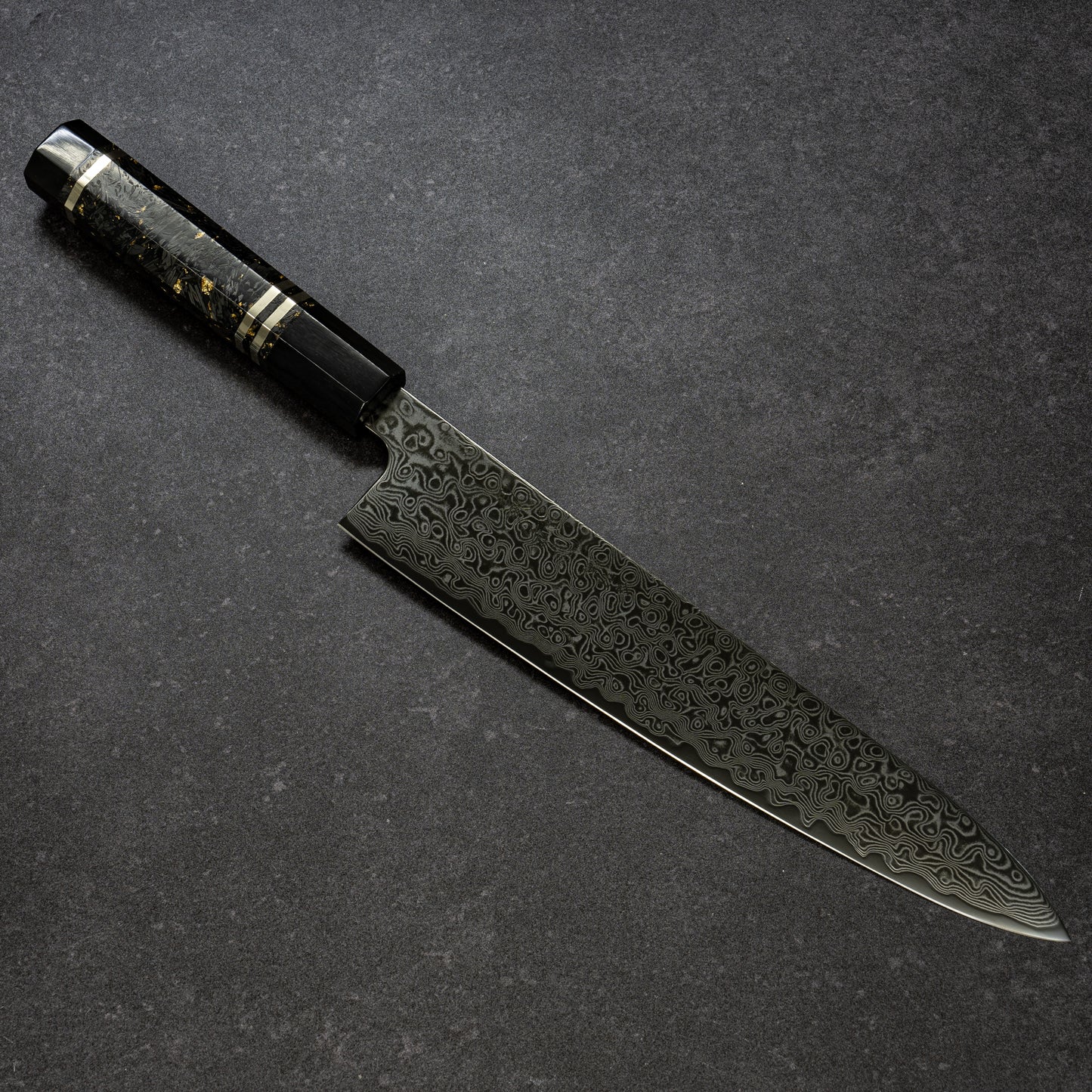 DLC Coated ZDP189 49lays Nickel Damascus Gyuto 240mm