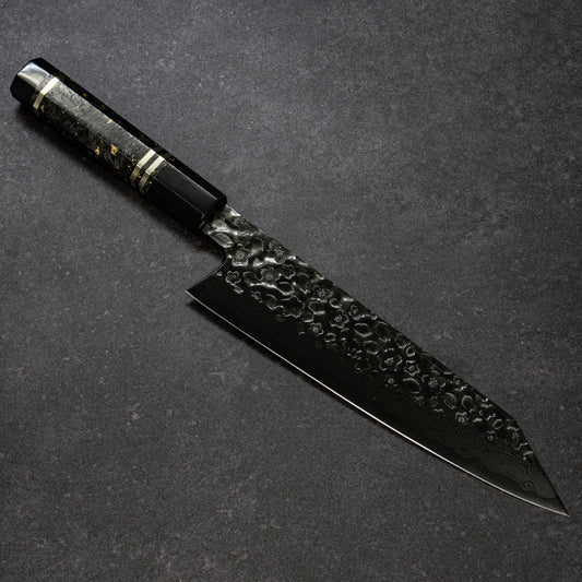 Blue No.2 | Super-Thin | Night Cherry Blossoms Hammered Finish 67lays Damascus Bunka 225mm