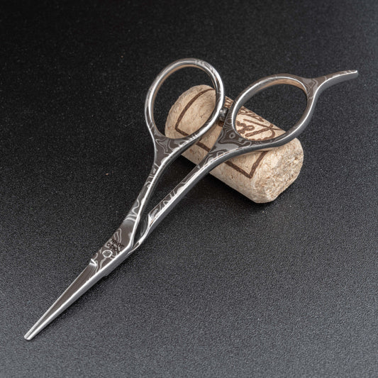 Damascus small scissors curved / Medium-thin