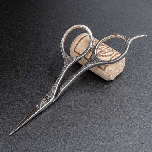 Damascus small scissors curved / Thin
