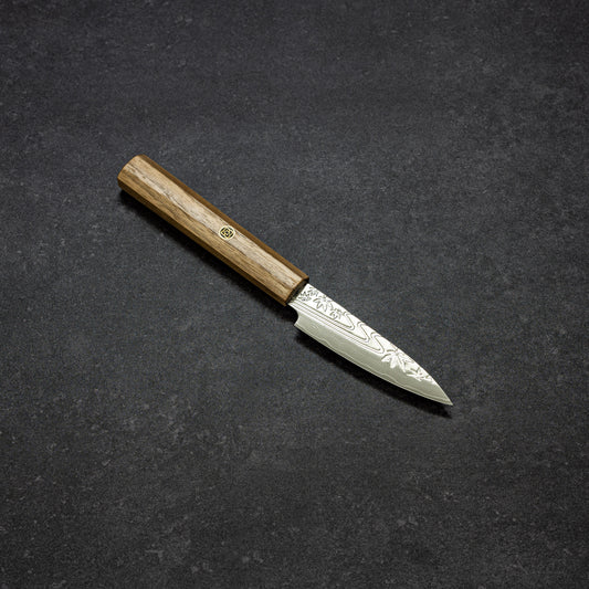 Polished Maple Stream Hammered Finish 67lays Damascus Petty 90mm