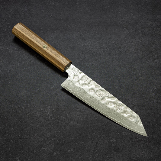 Fireworks & Goldfish Hammered Finish 67lays Damascus Bunka 180mm